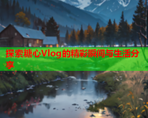 探索糖心Vlog的精彩瞬间与生活分享  第1张 探索糖心Vlog的精彩瞬间与生活分享  第1张