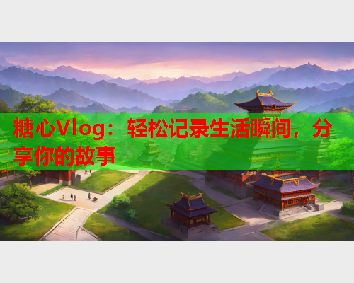 糖心Vlog:轻松记录生活瞬间,分享你的故事  第1张 糖心Vlog:轻松记录生活瞬间,分享你的故事  第1张