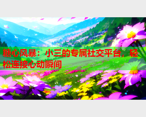 糖心风暴:小三的专属社交平台,轻松连接心动瞬间  第1张 糖心风暴:小三的专属社交平台,轻松连接心动瞬间  第1张
